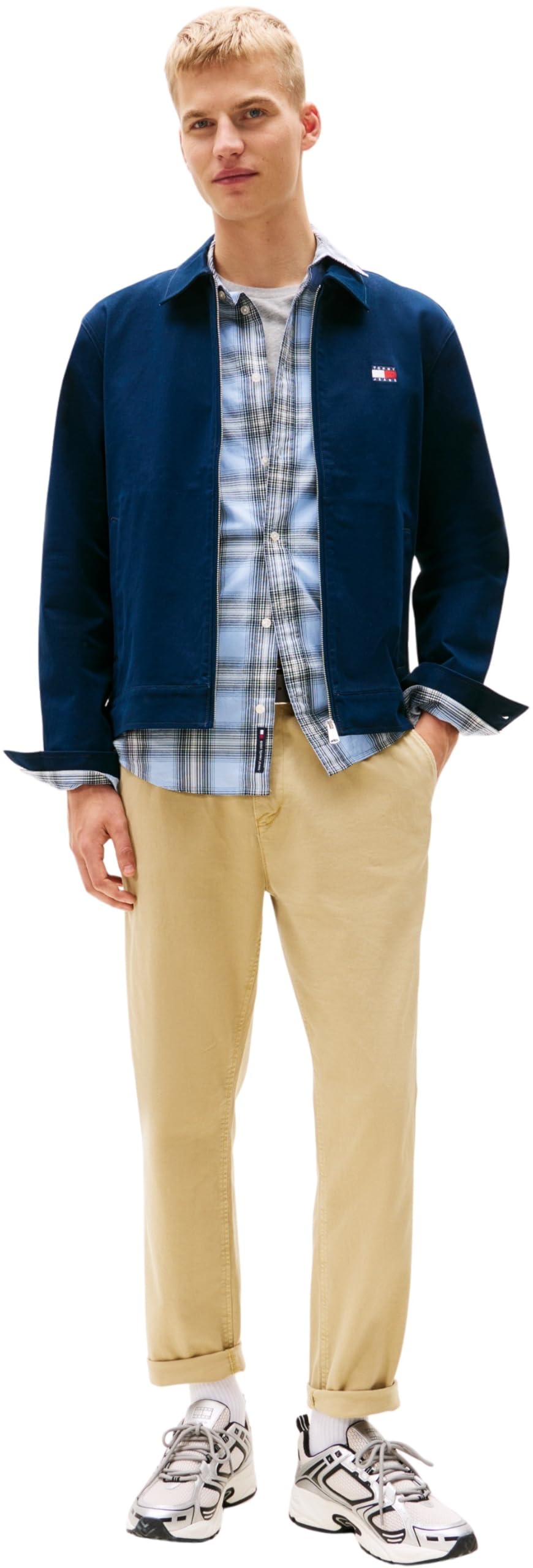 Tommy Jeans Pantalón de tela Hombre Isaac Twill Casual pierna ancha, Beige (Relic Tan), XXL