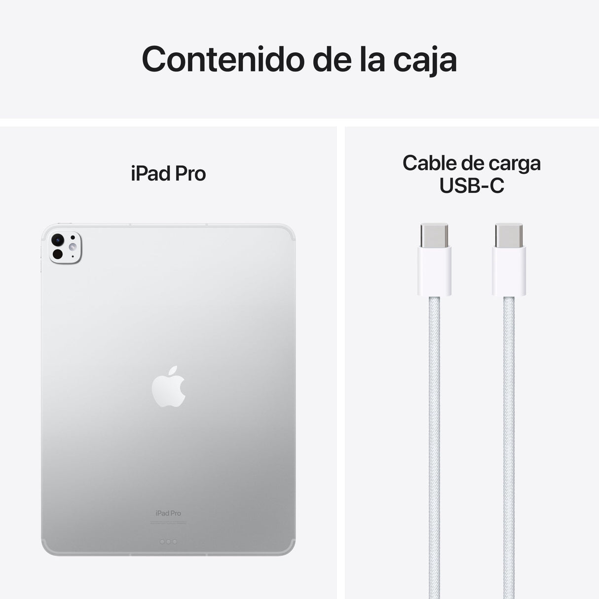 Apple iPad Pro de 13 Pulgadas (M4): Ultra Retina XDR, 512 GB, cámara Frontal de 12 Mpx en Horizontal y Trasera de 12 Mpx, Wi-Fi 6E y 5G, Face ID, autonomía de Sol a Sol, Vidrio estándar - Plata