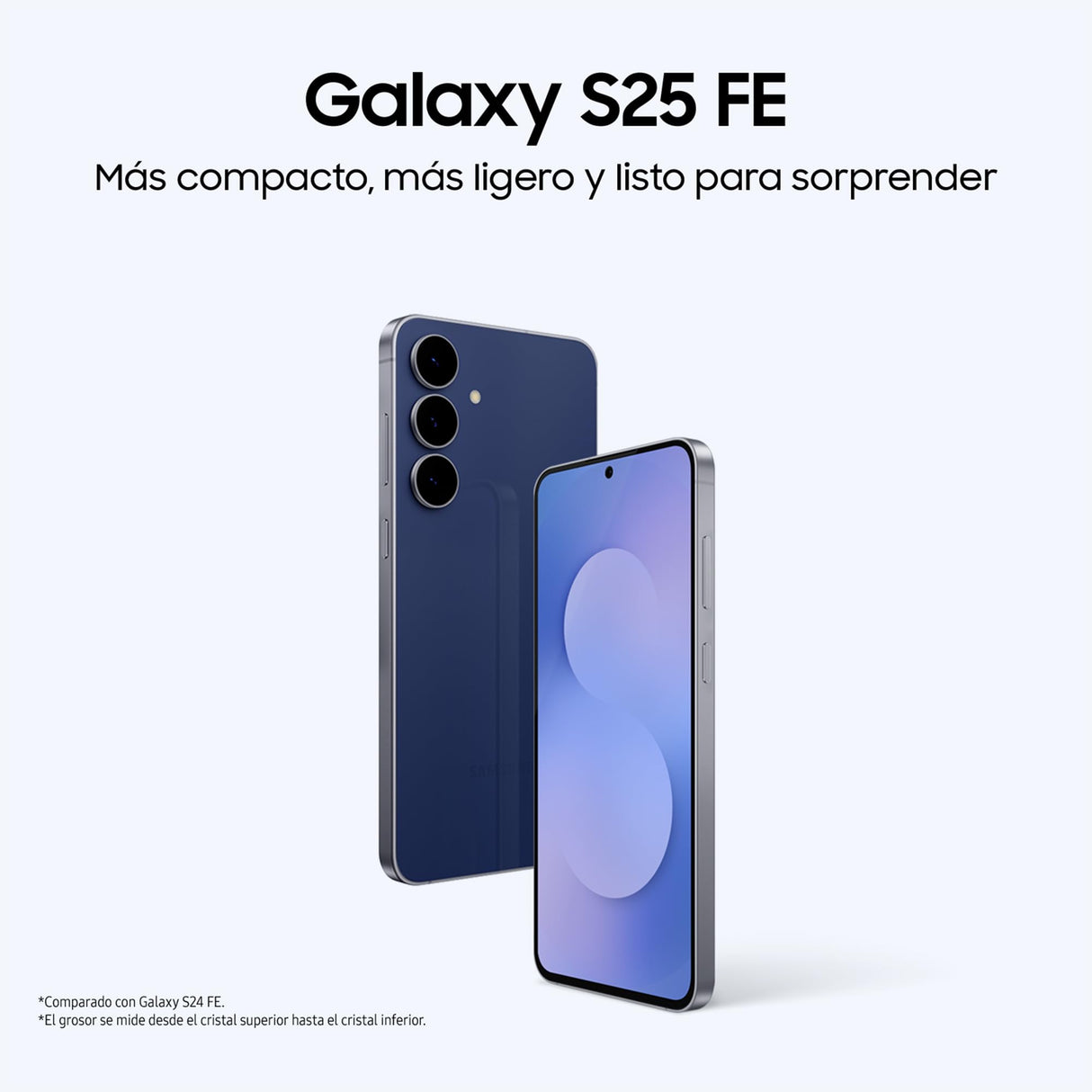 Samsung Galaxy S25 FE 256GB, Teléfono Móvil con IA, Marco Ligero 7,5mm, Pantalla FHD+ 6,7", Cámara 50MP, Exynos 2400, 8GB RAM, Garantía Fabricante 3 Años + 1 Año Extra, Blanco (Versión Española)