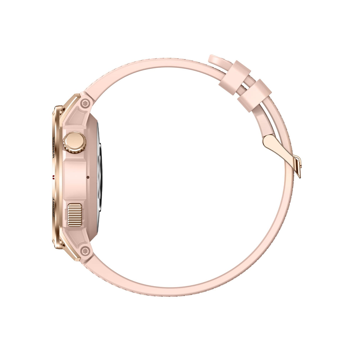 Knauermann Smart 3 (2025) - Reloj Inteligente con función telefónica y función SOS, Pantalla AMOLED BT Bluetooth, apnea del sueño, Correa de Silicona Rosa, 14-24