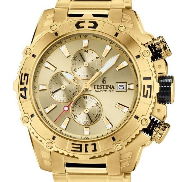 Reloj FESTINA para Hombre F20492/1 Prestige Caja de Acero Inoxidable 316l Dorado Correa de Acero Inoxidable 316l Dorado