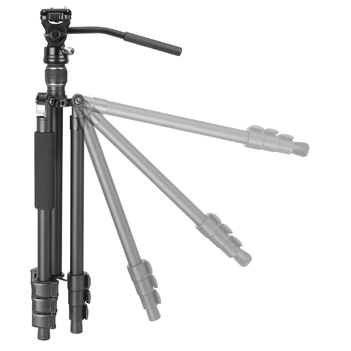 Vanguard Vesta GO 234AV10 - Trípode de Viaje de Aluminio, rótula de vídeo