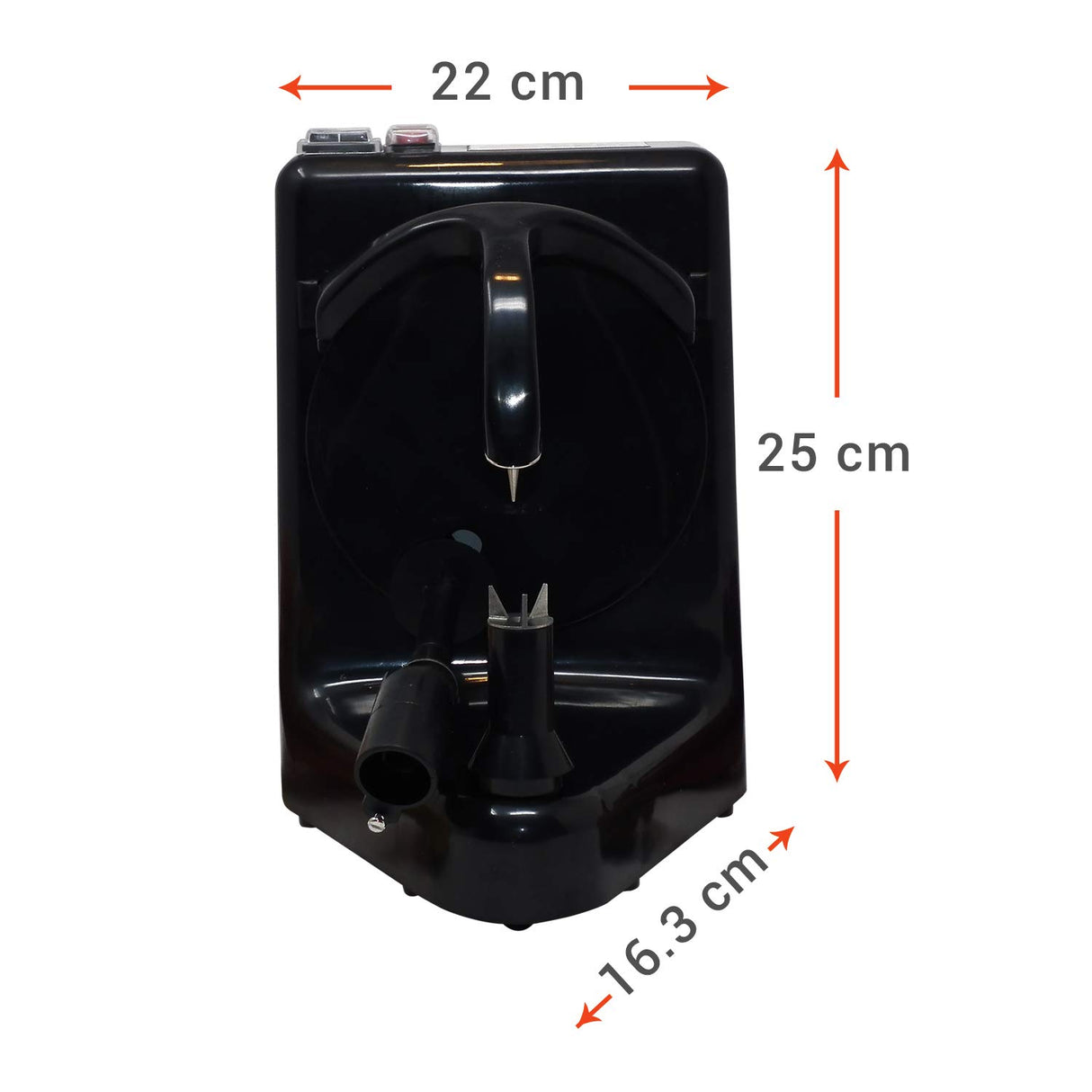 Pelamatic - Pelador de Naranjas Profesional | Eficiente, 3 Frutas/Min | Uso Sencillo | Versátil Frutas y Verduras | Resistente a Óxido | Limpieza Fácil, Negro
