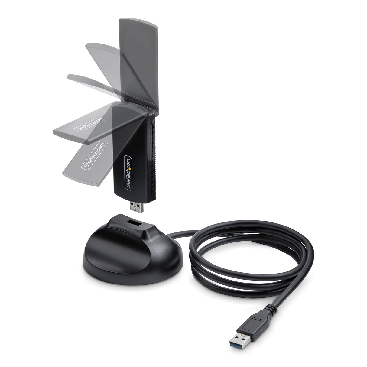 StarTech.com Adaptador USB Externo de Red Inalámbrica Wi-Fi 6E - hasta 2402Mbps - Antena Plegable - WiFi 2,4/5/6GHz 802.11ax