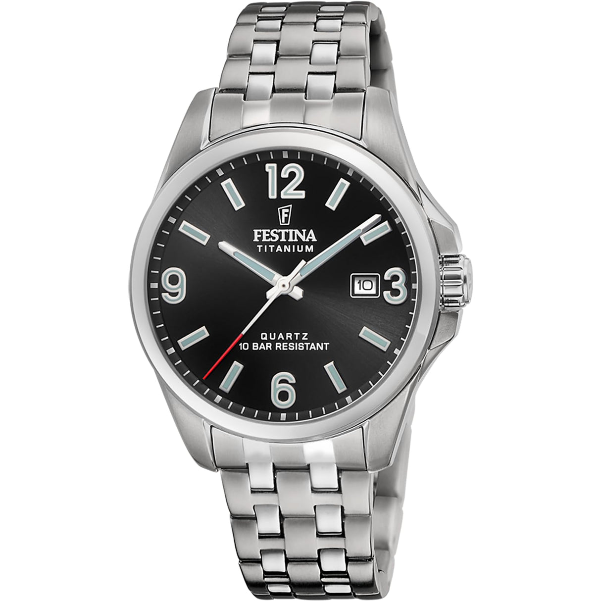 Festina Reloj Hombre F20696/3 Titanium Caja de Titanio Plateado Correa de Titanio Gris