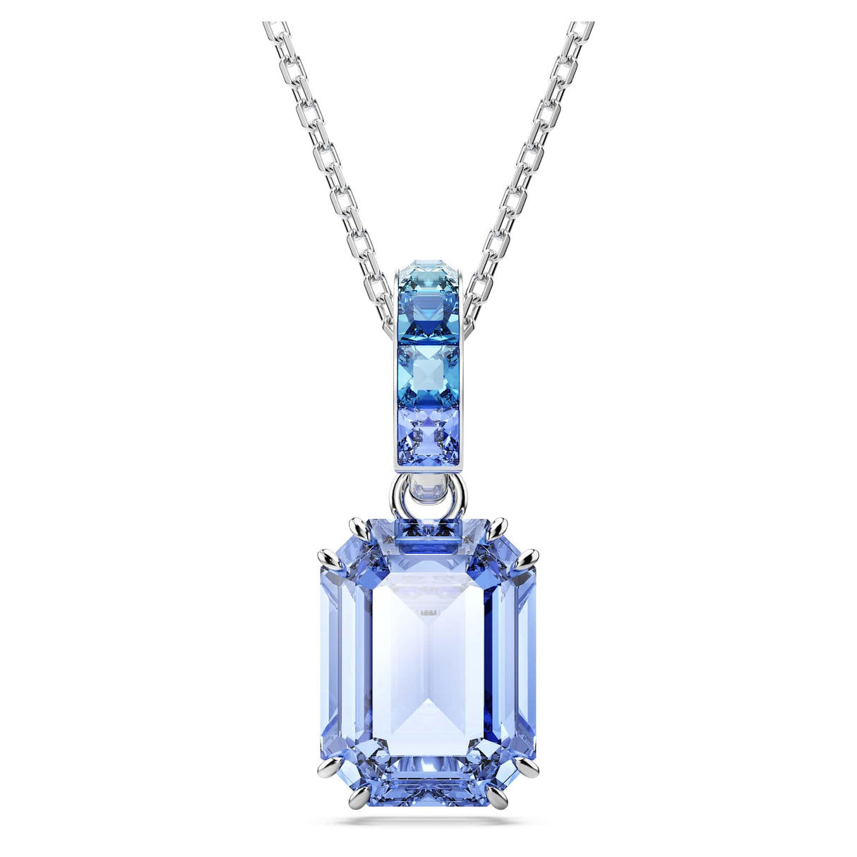 Swarovski Colgante Millenia, Talla octogonal, Azul, Baño de rodio