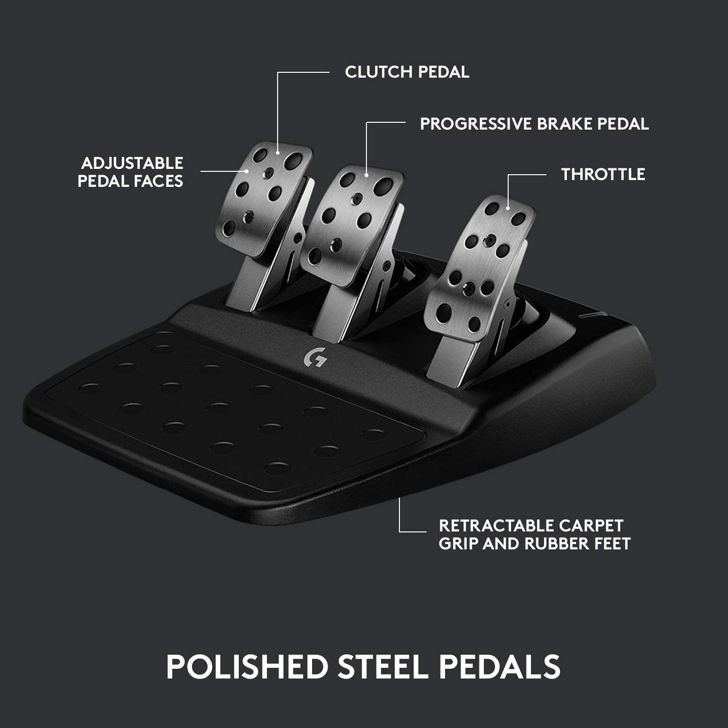 Logitech G923 Volante y Pedales de Carrera para PS5, PS4 y PC, Uk Inglés Enchufe de alimentación, Tipo G, Negro
