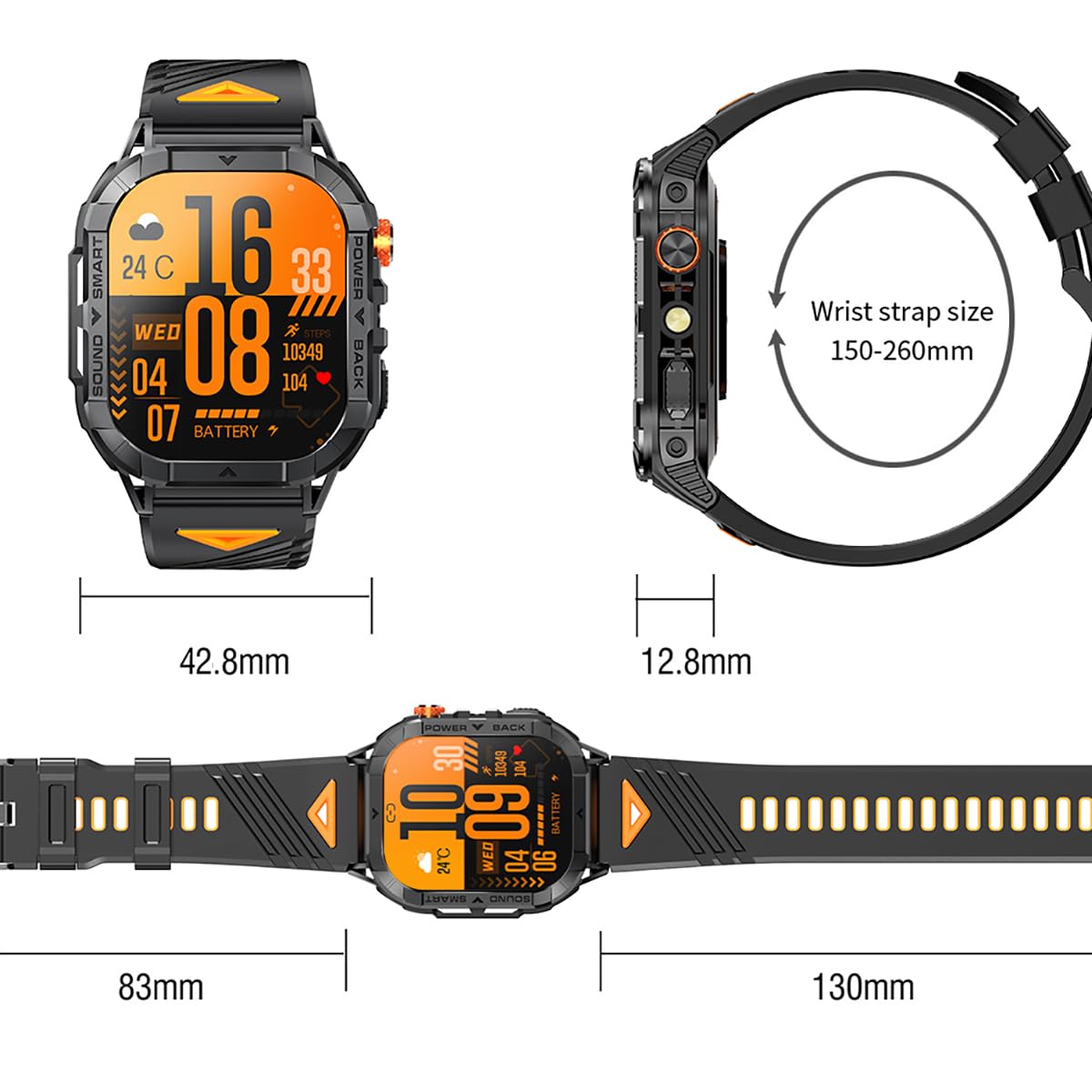 Smarty 2.0 Mujer Digital Automático Reloj con Correa de Silicona SW103A