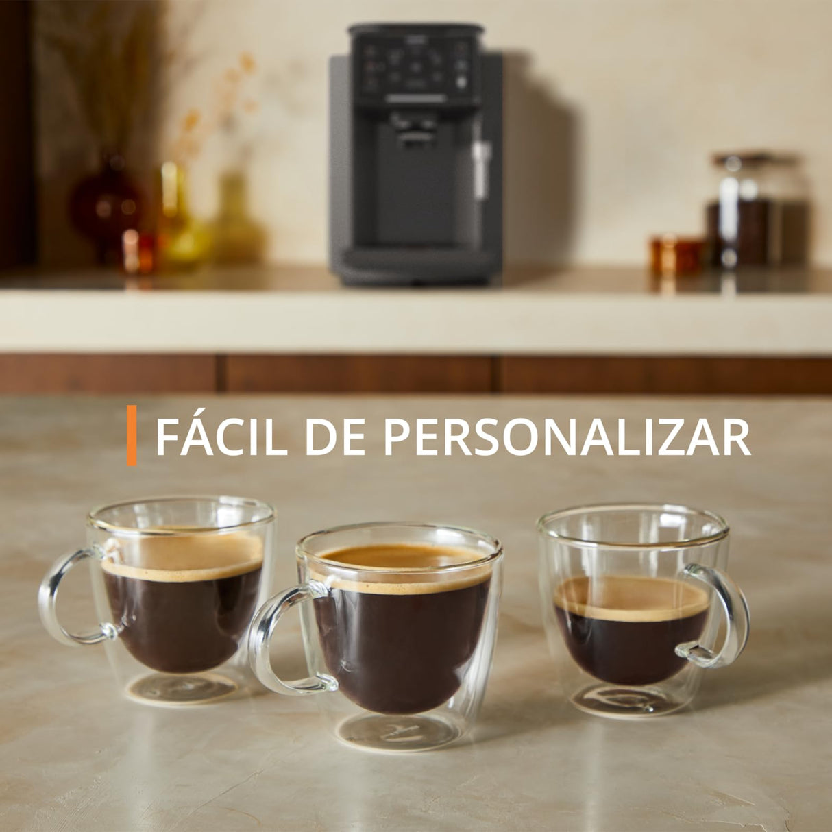 Krups Cafetera Automática Sensation C50 - Potencia 1450W, fácil uso, 5 tipos bebidas, 15 bares, fácil mantenimiento, alertas lumínicas, cómoda limpieza, ajustes personalizados, boquilla vapor, EA9108