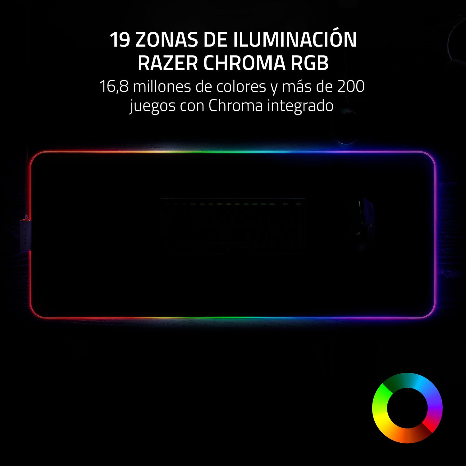 Razer Strider Chroma - Strider Chroma - Hybrid Mouse Mat with Chroma RGB