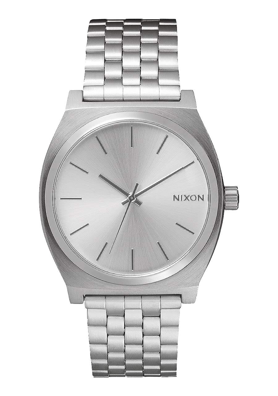 Nixon Reloj Analógico para Unisex Adultos de Cuarzo con Correa en Acero Inoxidable A045-1920-00, Plata