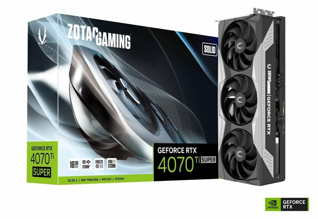 Zotac Gaming GEFORCE RTX 4070 Ti Super Solid 16GB GDDR6X 256bit 2610/21000 HDCP Three DP HDMI Premium Pack