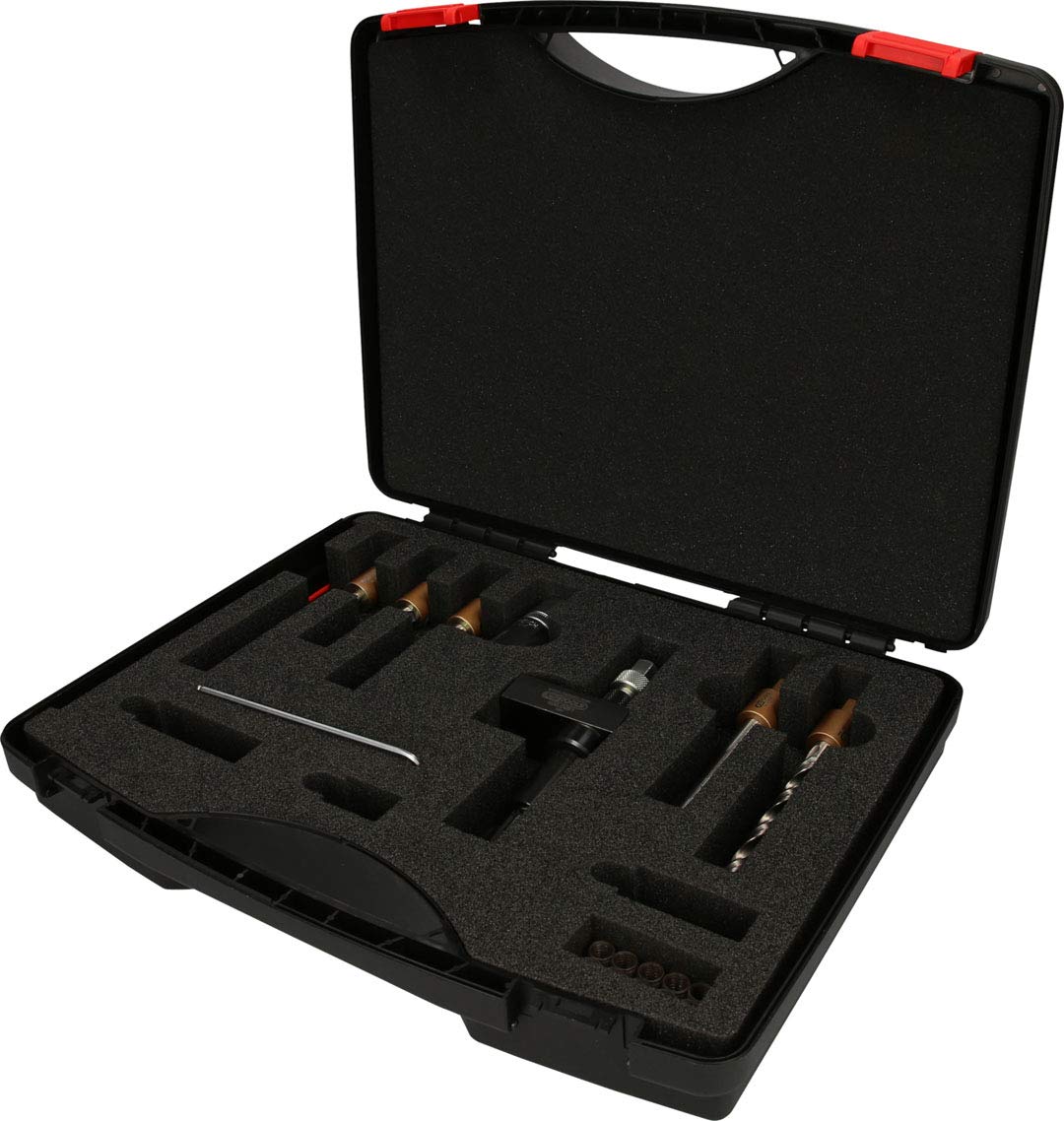 KS Tools 405.0050 Juego de escariadores de tornillos de sujeción de inyectores, 22 pzs