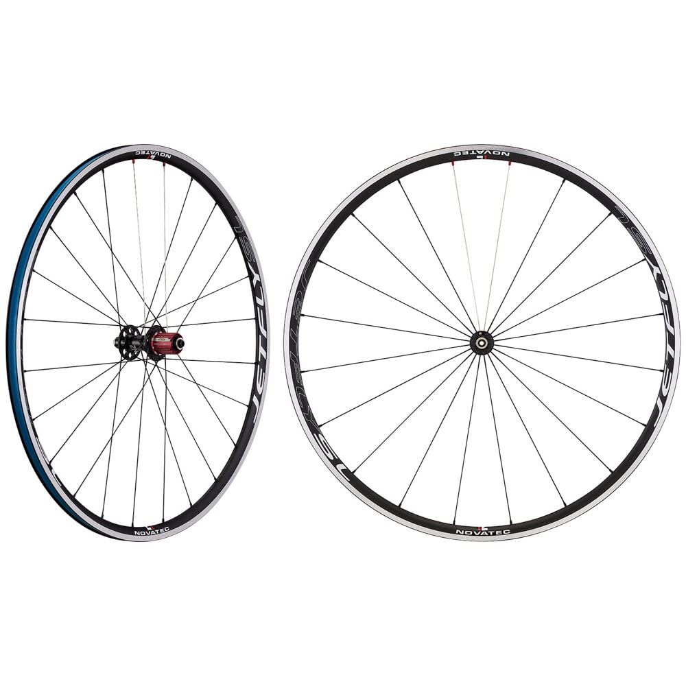 NOVATEC Road wheelset Jetfly SL U.1, 28", Front and Rear, Clincher Alloy, ETRTO 622-17 Outer Size: 21,3 Inner Size: 17 Depth: 23, tubeless Ready, F/R: 20/24 Alloy Laser Double butted Spokes,