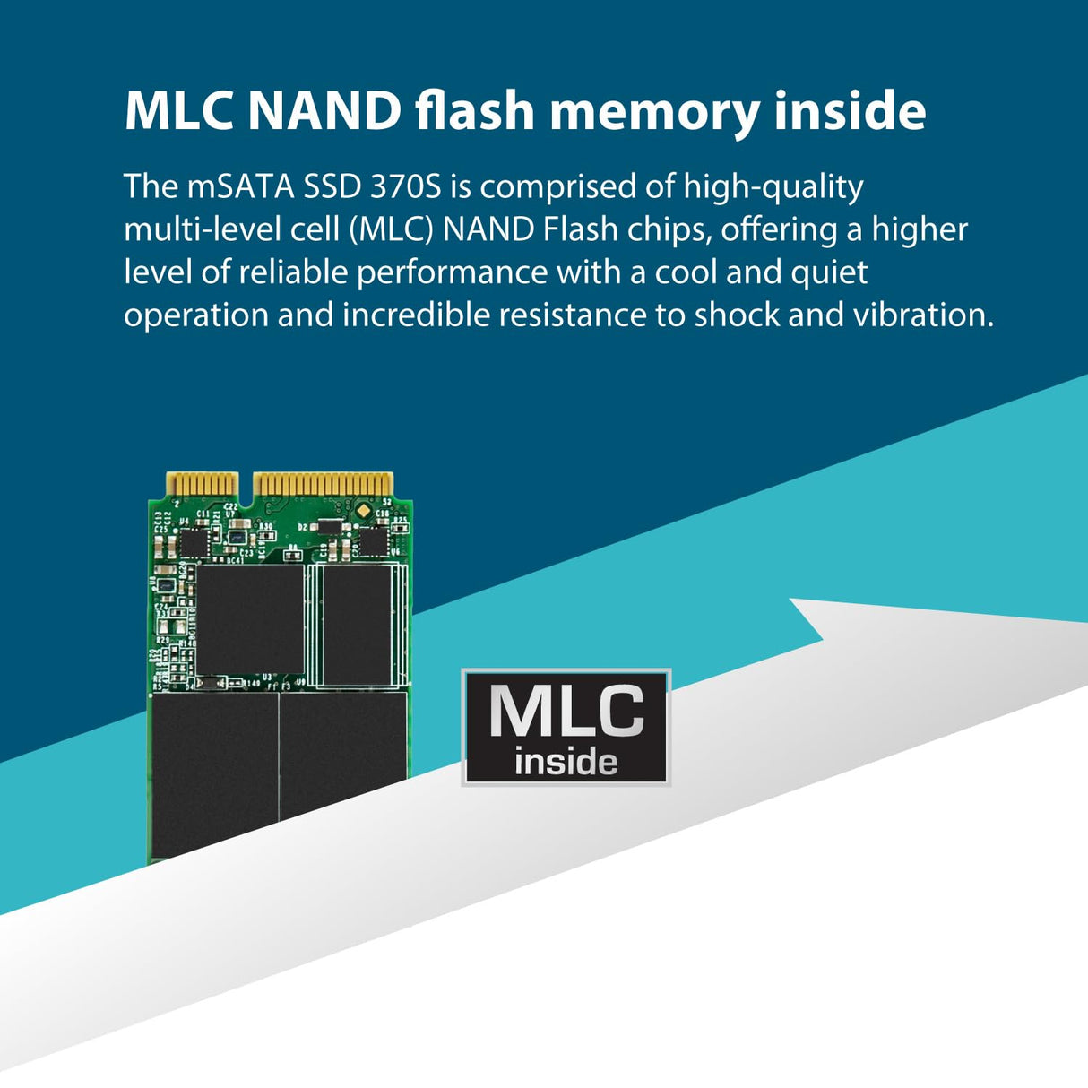 Transcend 256GB MSA370S SATA III 6 GB/s mSATA Disco de Estado Sólido Interno MLC NAND TS256GMSA370S