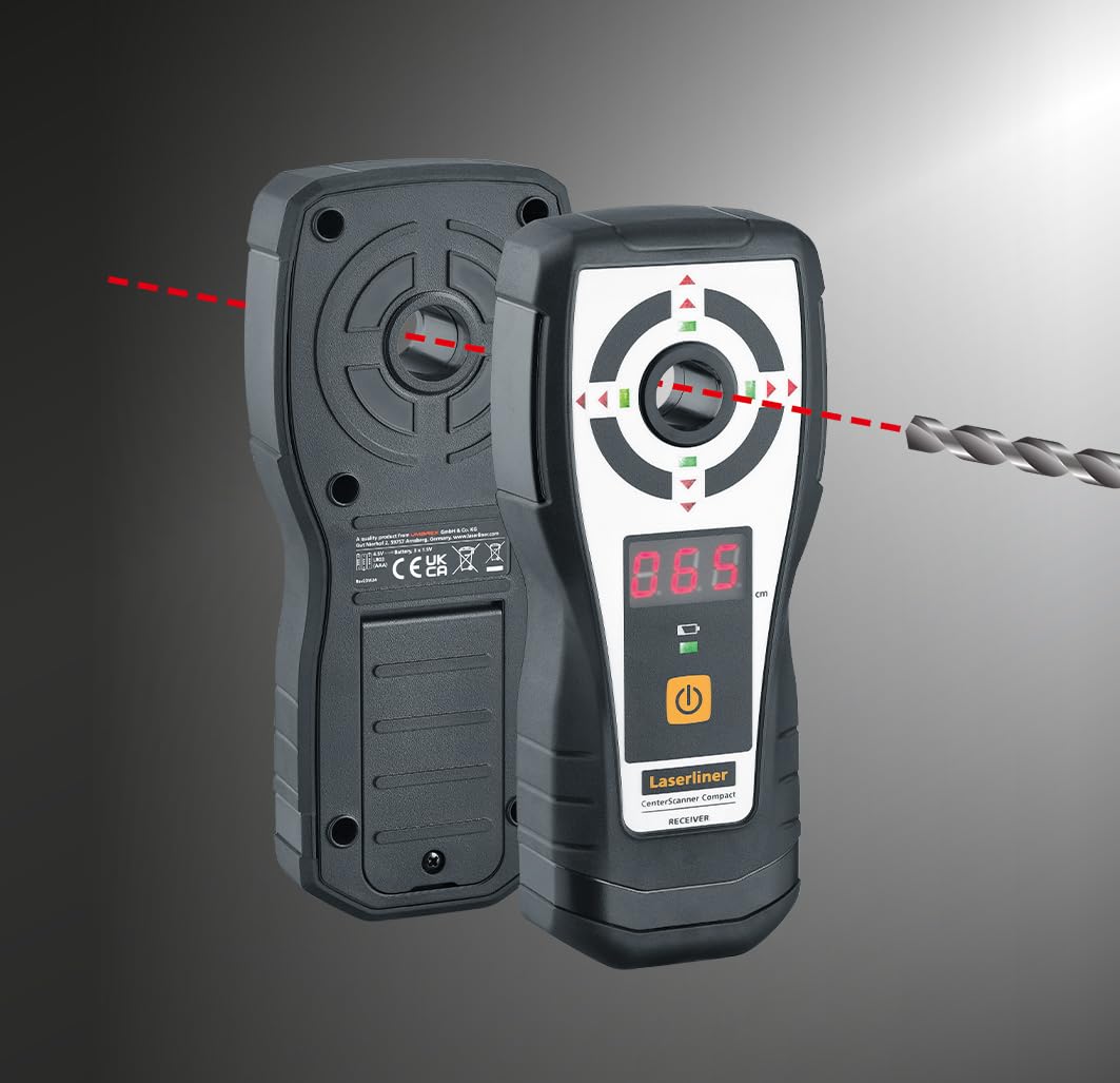Umarex Laserliner 075.400A - Taladro para taladros de pared y techo (indicadores LED precisos, para taladros de pared y techo de hasta 120 cm)