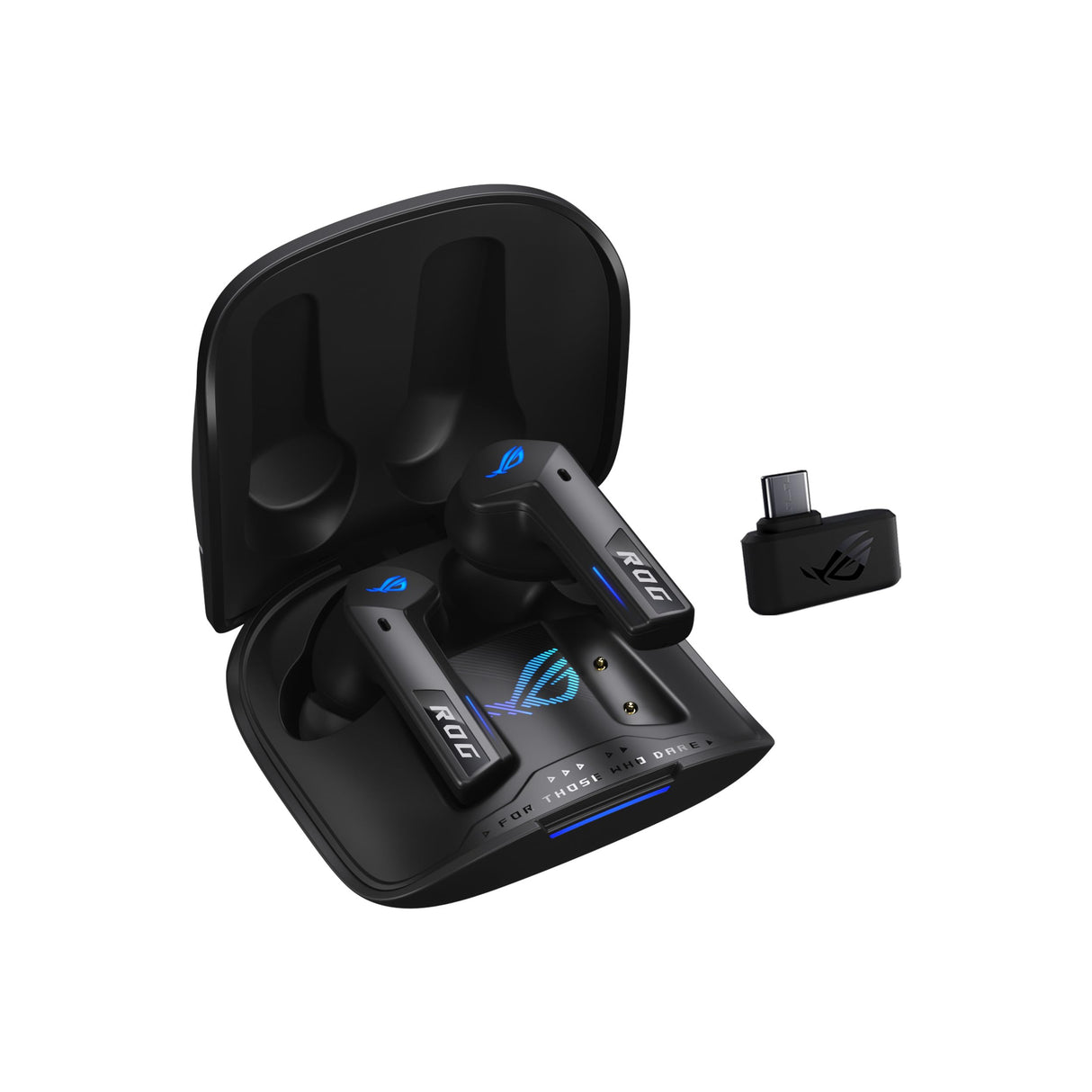 ASUS ROG Cetra True Wireless SpeedNova, Auriculares Gaming (2,4 GHz y Bluetooth 5.3, ROG SpeedNova, Audio de 24 bits y 96 kHz, micrófonos AI, ANC adaptativo, 46 Horas de autonomía), Negro