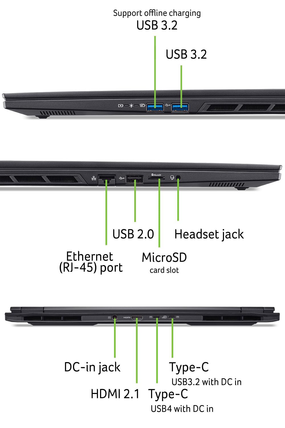 Acer Nitro 16S AI (AN16S-61-R9Y) Ordenador para Juegos, Copilot+ PC, Pantalla WQXGA IPS 180Hz de 16", AMD Ryzen AI 9 365, 32 GB RAM, SSD de 1 TB, NVIDIA GeForce RTX 5070, Windows 11, Teclado QWERTZ