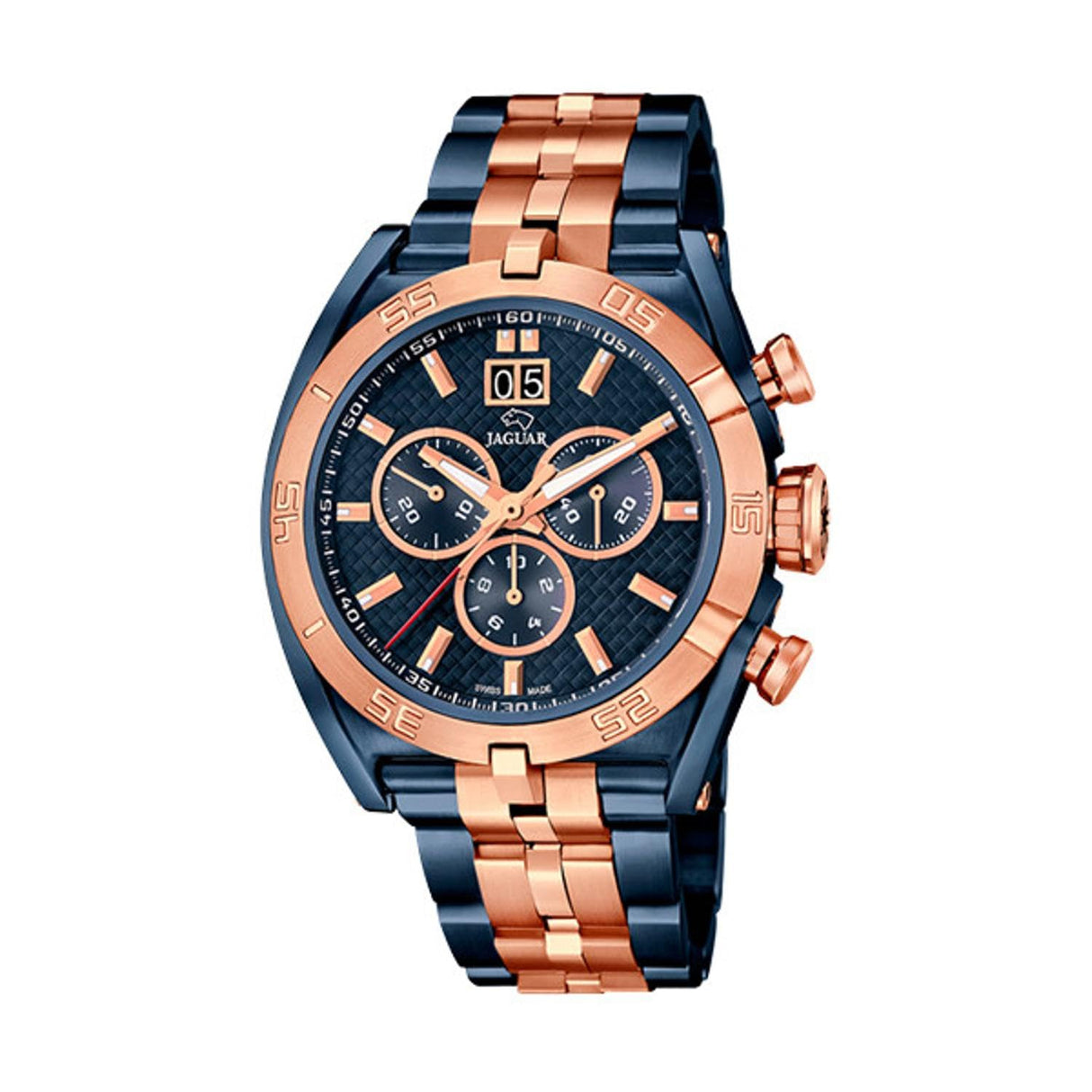 JAGUAR Reloj Modelo J810/1 de la colección Special Edition, Caja de 45,8 mm Correa de Acero Azul/Rosa para Caballero