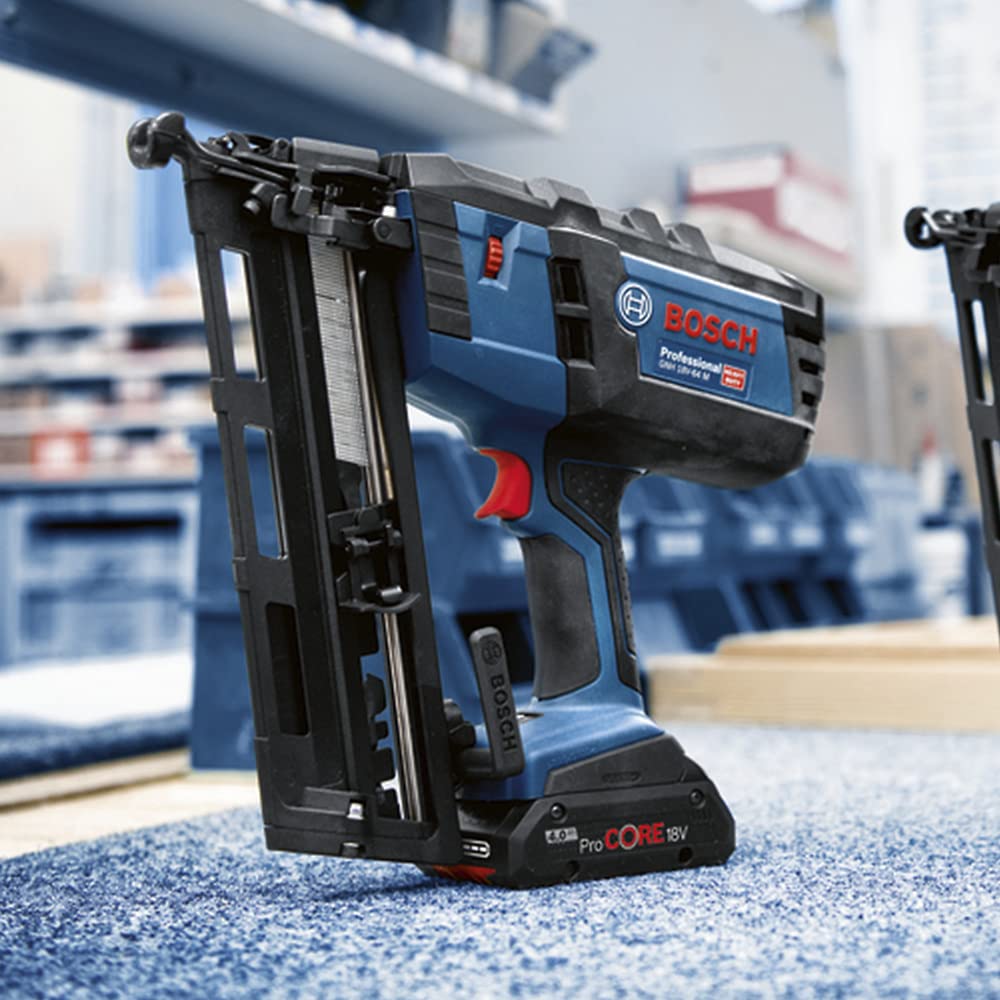 Bosch Professional 18V System GNH 18V-64 M - Clavadora a batería (Ø máx. 1,6 mm, clavos 32/64 mm, modo contínuo, sin batería, en caja)