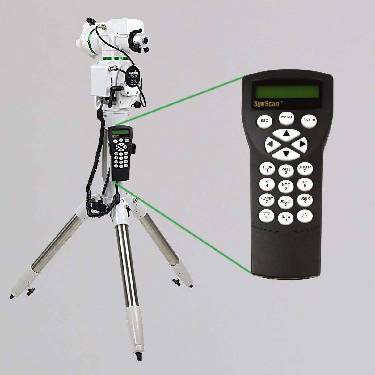 Sky-Watcher AZ-EQ5 – Soporte de telescopio ecuatorial alemán GoTo totalmente computarizado, Alt-AZ y telescopio dual OTA – Controlador de mano computarizado con más de 42.900 bases de datos de objetos