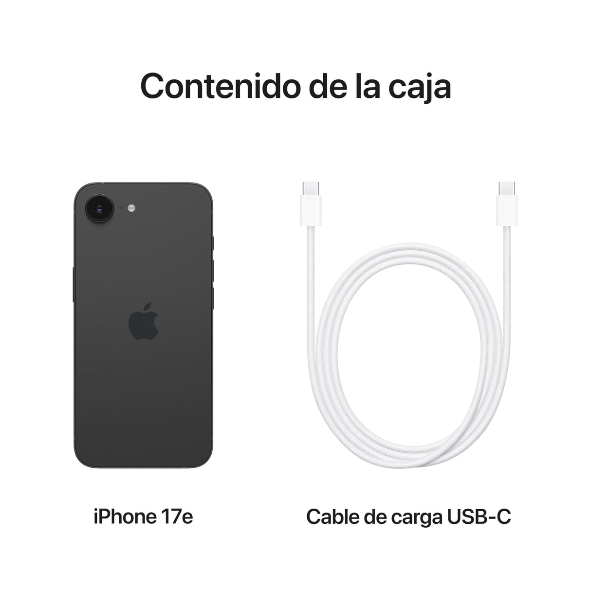 Apple iPhone 17e de 512 GB: Pantalla Super Retina XDR de 6,1 Pulgadas, Chip A19, autonomía para Todo el día, cámara Fusion de 48 Mpx; Negro