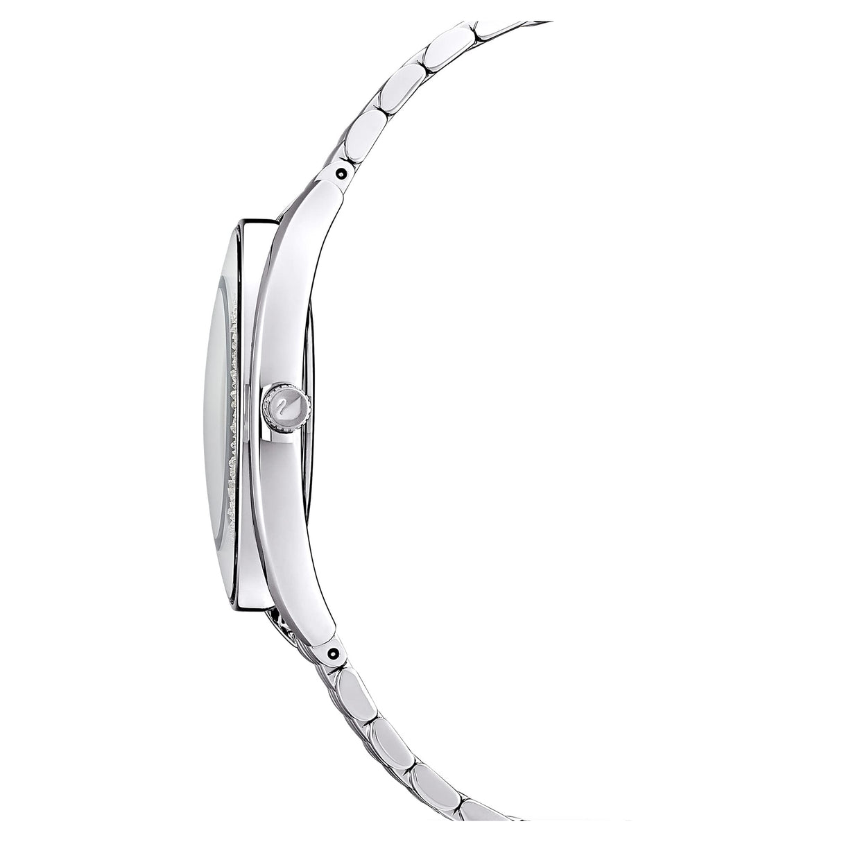 Swarovski Reloj Crystalline Aura, Brazalete de metal, Tono plateado, Acero inoxidable