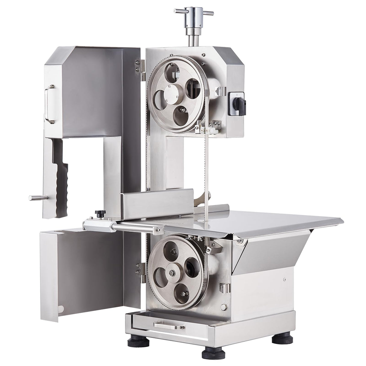 VEVOR Sierra Eléctrica Comercial para Huesos de Carnicero 2200 W Máquina Cortadora de Huesos 1000 kg/h Cortadora Eléctrica para Carne Congelada Mesa de Trabajo 470x530 mm para Supermercado Restaurante