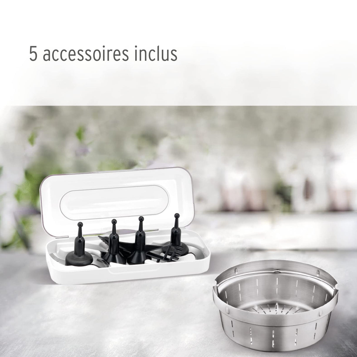 Moulinex I-Companion Touch XL HF9345 Robot de cocina de 3.5 L, acero inoxidable, 14 programas automáticos, wifi, pantalla táctil, 6 accesorios incluidos, apto lavavajillas, app libro recetas