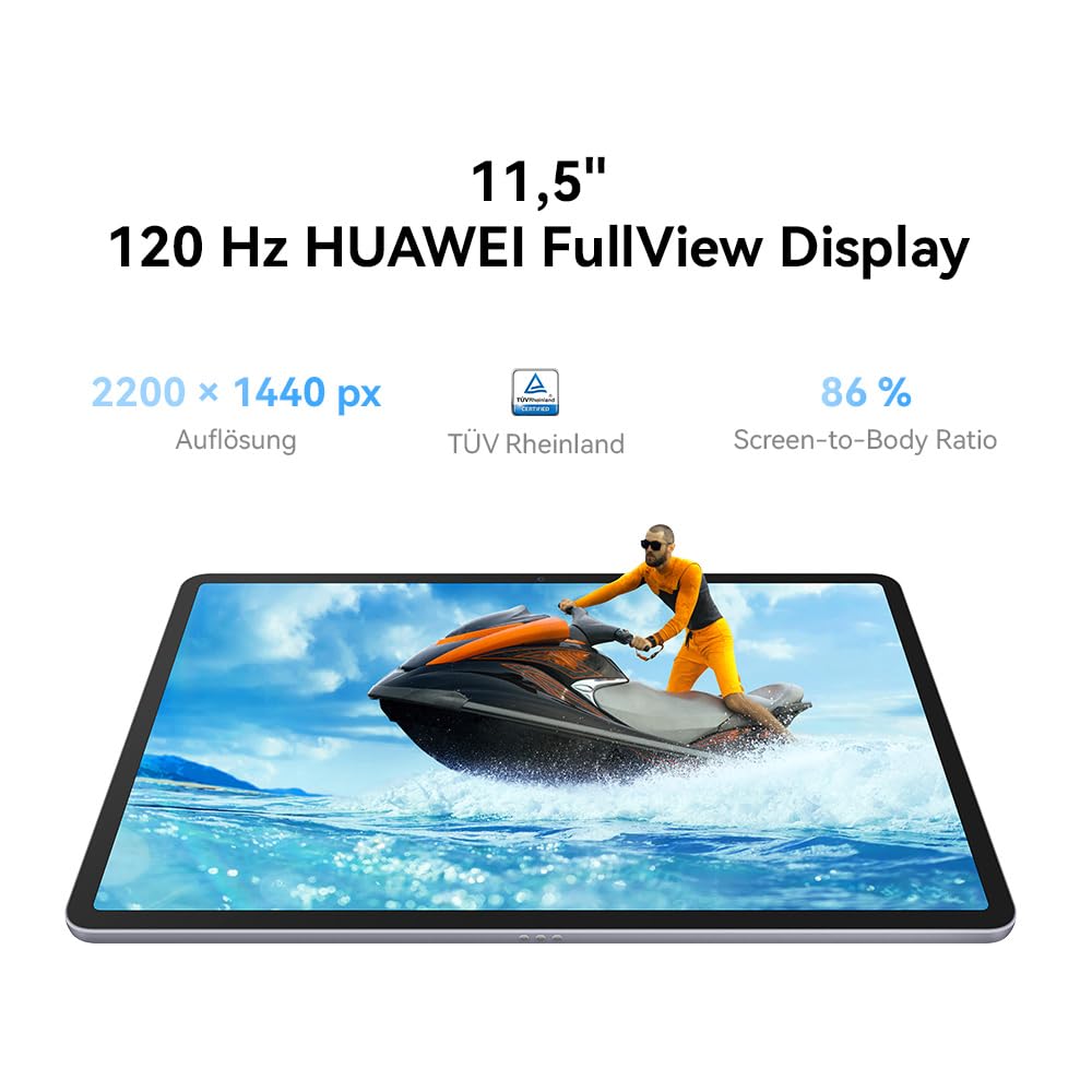 HUAWEI MatePad Tablet 11.5", Pantalla FullView 2K, con Funda con Teclado, WiFi 6, 8GB + 128GB, batería 7700mAh, Carcasa de Metal Unibody Delgado de 6.85 mm de Grosor, versión Alemana, Gris