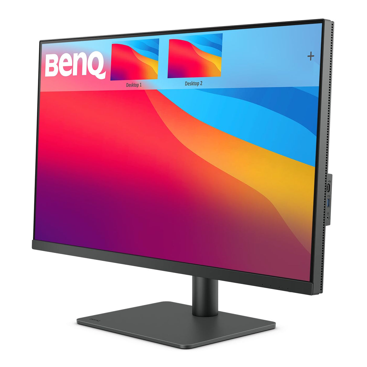 BenQ PD3205U Monitor de diseño (tecnología AQCOLOR, 32 pulgadas, 4K UHD, IPS, carga USB-C, DP / HDMI, KVM, altura ajustable) Compatible con MacBook