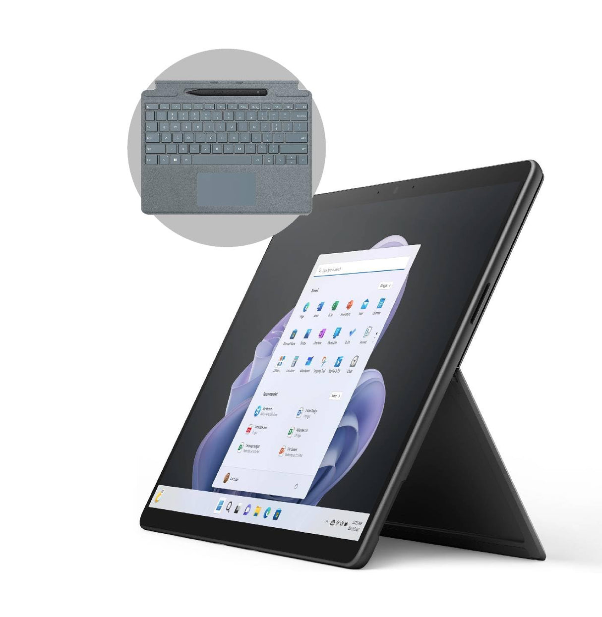 Microsoft Surface Pro 9 (Intel Core i5/8GB RAM/256GB SSD) - Grafito + Característica Surface Pro Funda + Bolígrafo QWERTY - Platinum