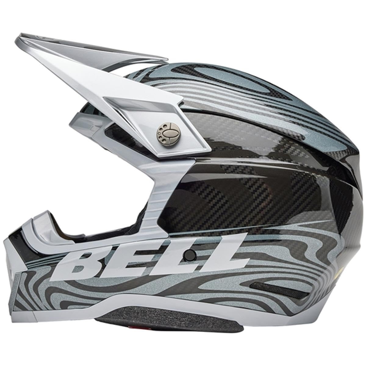 BELL Moto-10 Spherical Casco, Unisex, Plateado/Gris, Medium