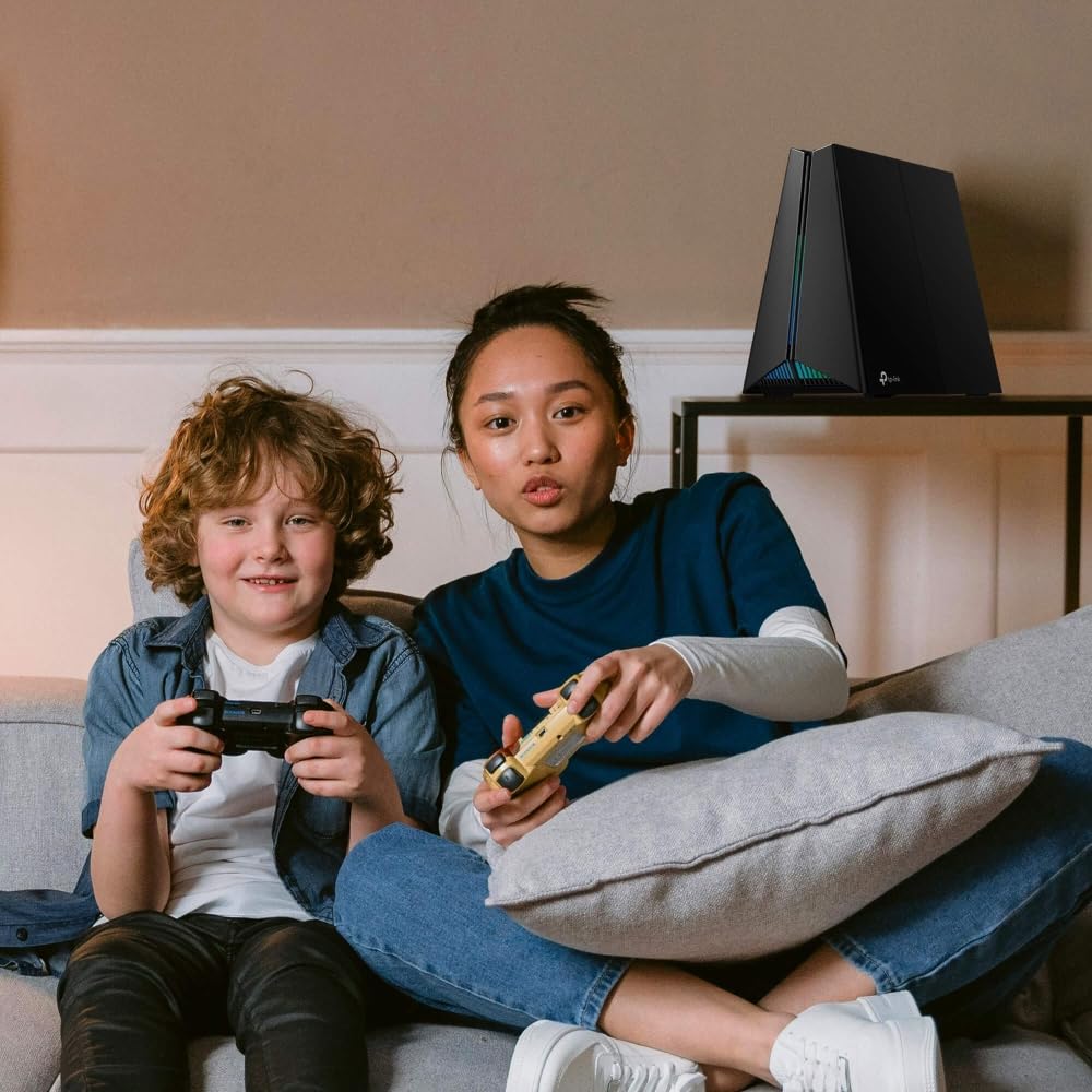 TP-Link Archer GXE75, Router WiFi 6 Gaming AXE5400, Triple Banda, 2.5G WAN/LAN, OFDMA, MU-MIMO, Game Accelerator, QoS Inteligente, Compatible con OneMesh y VPN