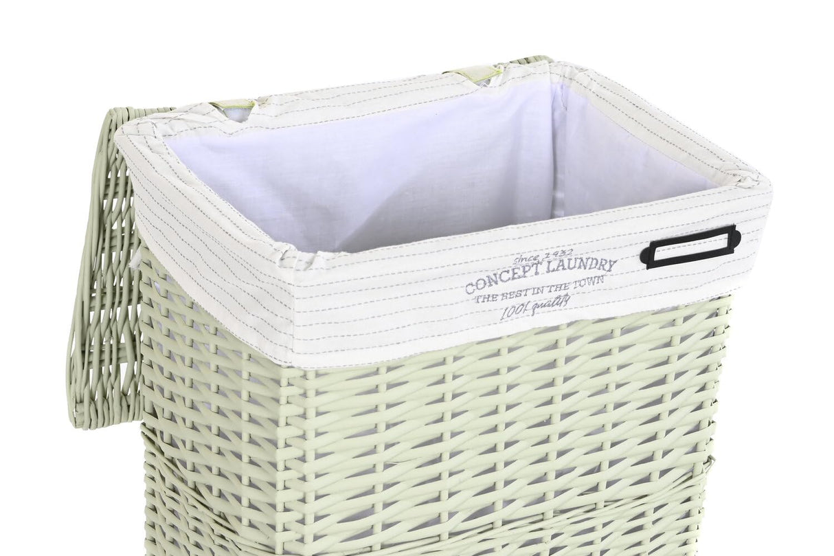 CESTA ROPA SET 5 MIMBRE POLIESTER 44X34X56 VERDE