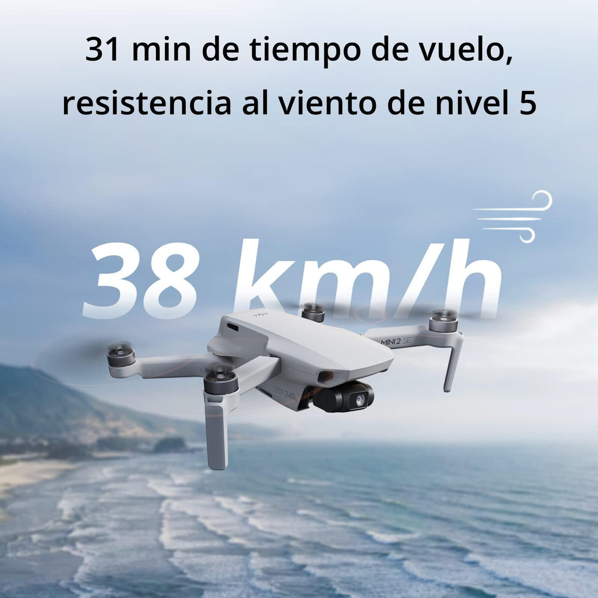 DJI Pack Mini 2 SE Vuela Más, dron con cámara ligero y plegable, vídeo 2.7K, modos inteligentes, transmisión de vídeo a 10 km, 31 min de vuelo, menos de 249 g, fácil de usar, baterías adicionales