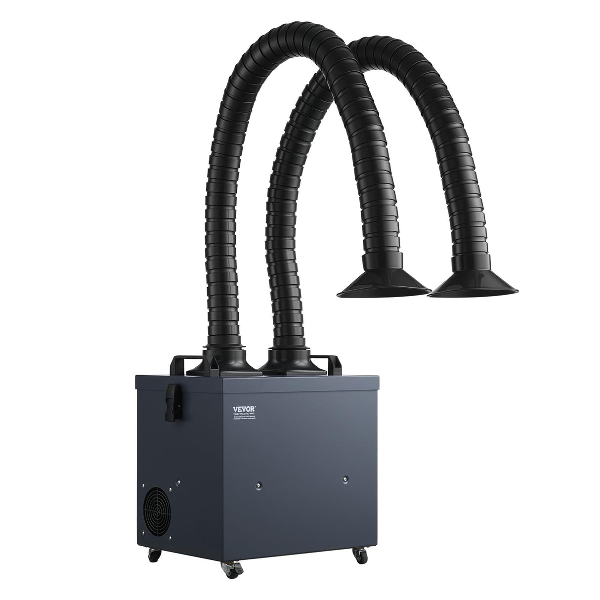 VEVOR Extractor de Humos de Soldadura 275 W con Mangueras Dobles Absorbedor de Humo de Soldadura 380 m³/h sin Escobillas con Filtros de 4 Etapas y 10 Velocidades para Soldadura, Grabado Láser