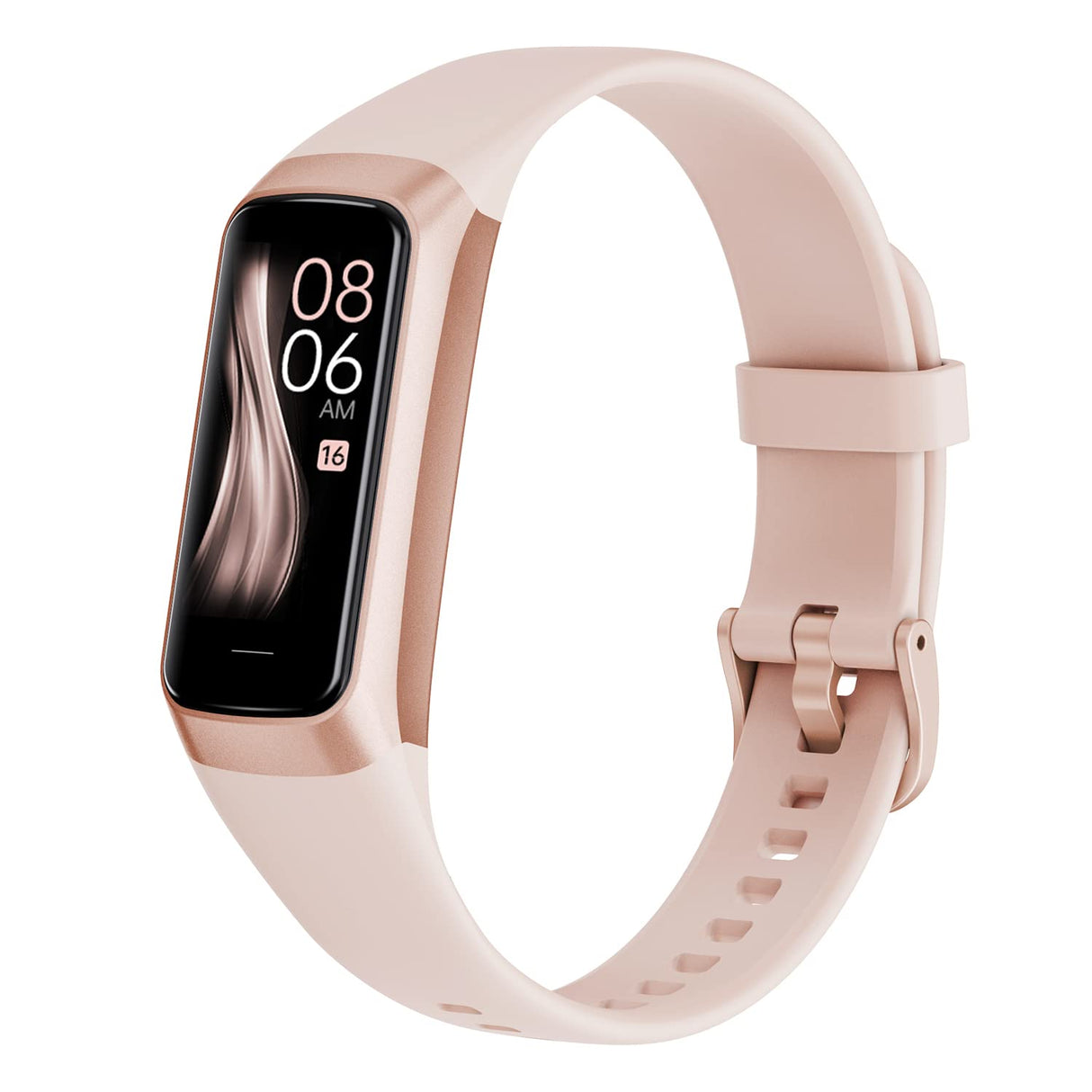 Varias Funciones Fitness Tracker Compatible con Android e iOS, GPS Smartwatch Detección de oxígeno en Sangre, Pink C60