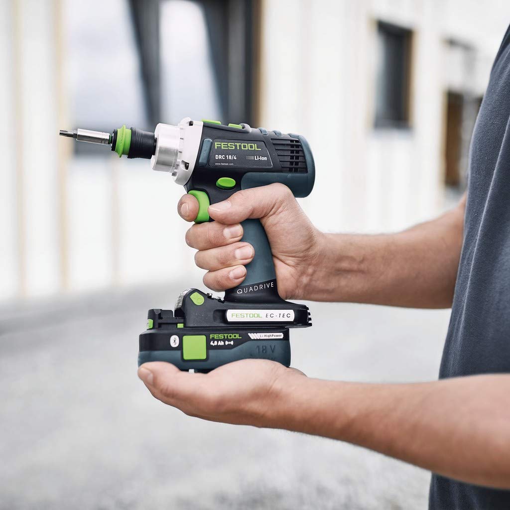 Festool 576460 DRC - Taladro atornillador (18 V, 5,2 y 4 Ah, iones de litio)