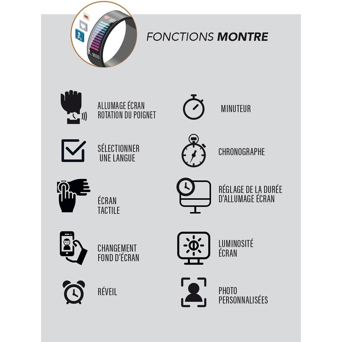 SMARTY 2.0 Hombre Digital Automático Reloj con Correa de Silicona SW066B