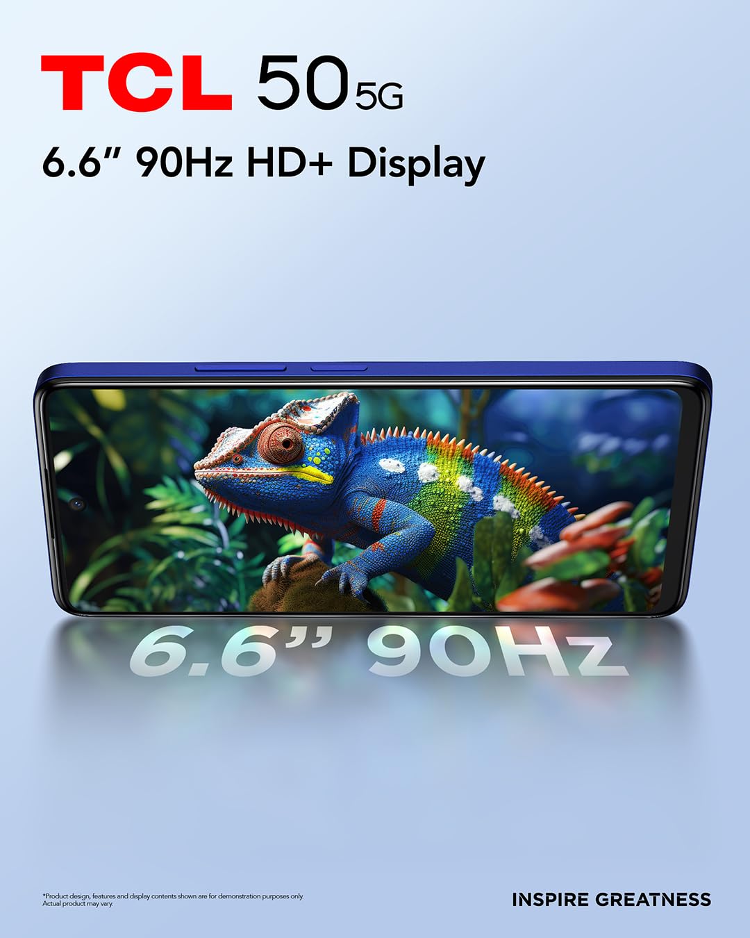 TCL Mobile 50 5G Smartphone, chipset MediaTek Dimensity 6100+, Pantalla HD+ 90Hz de 6,56 Pulgadas, 128, 8 de RAM, Extensión de 4 y 4 de RAM, Cámara Dual Híbrida de 50 MP, Android 14, 5010 mAh