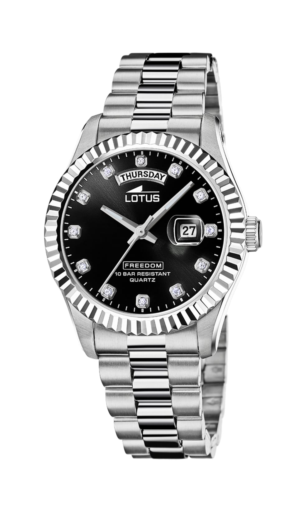 Lotus Reloj Hombre 18854/7 Freedom Caja de Acero Inoxidable 316l Plateado Correa de Acero Inoxidable 316l Plateado