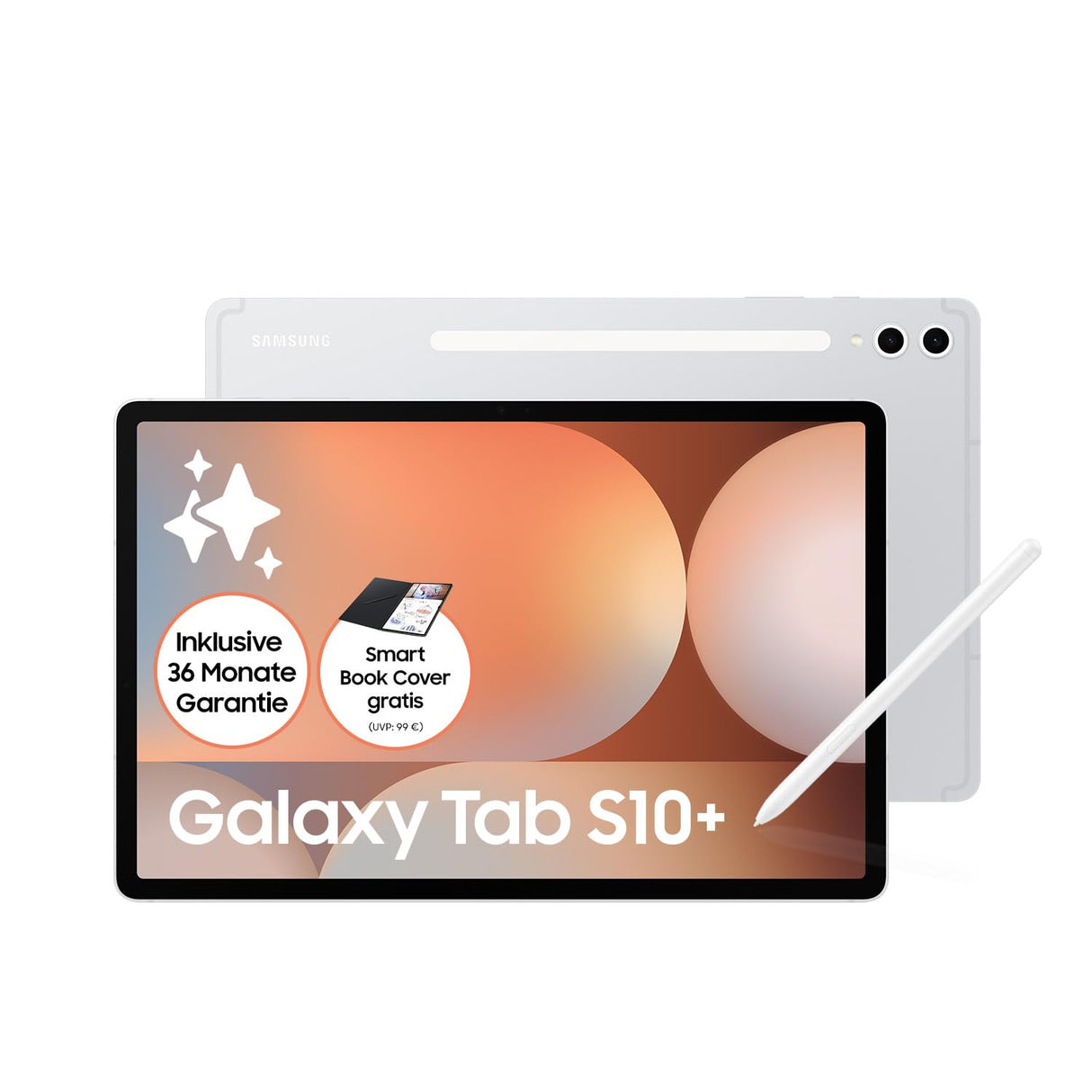 Samsung Galaxy Tab S10+ AI Tablet Android, 12 GB de RAM, 256 GB de Memoria, Pantalla AMOLED, Revestimiento antirreflectante, Incluye S Pen, WiFi, Platinum Silver