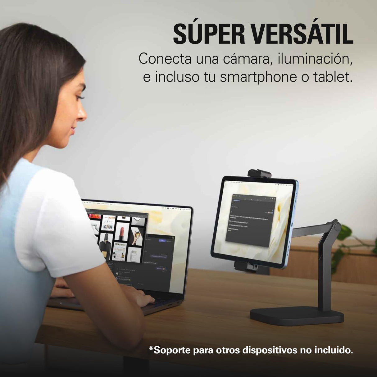 Elgato Wave Desk Stand - Soporte Ajustable para Micrófonos, Compatible con Elgato, HyperX, Rode, Fifine, Shure y más, Compatible con Rosca 1/4, 3/8 & 5/8, Para Grabación/Podcasting/Streaming