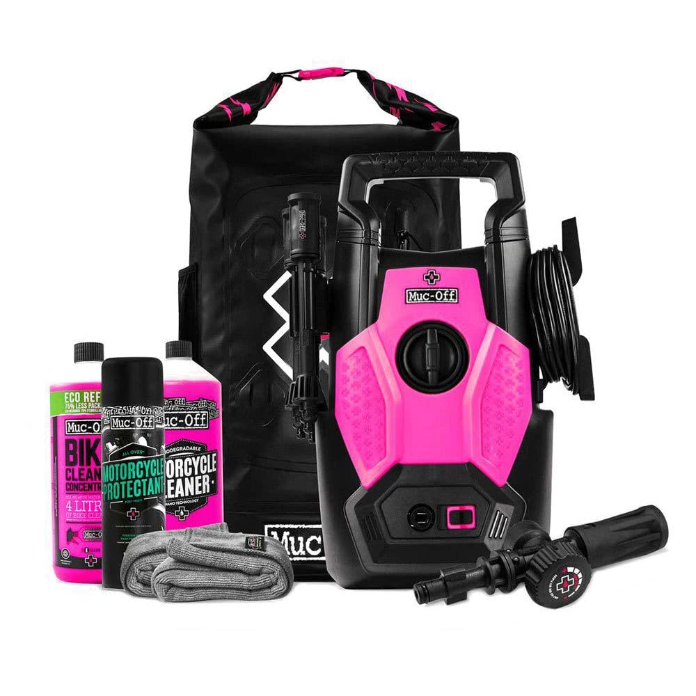 Muc-Off Kit Limpieza Bicicleta - Hidrolimpiadora de Alta Presión Específica para el Lavado a Presión de Bicicletas - Incluye Limpiador y Protector de Bicicleta y más