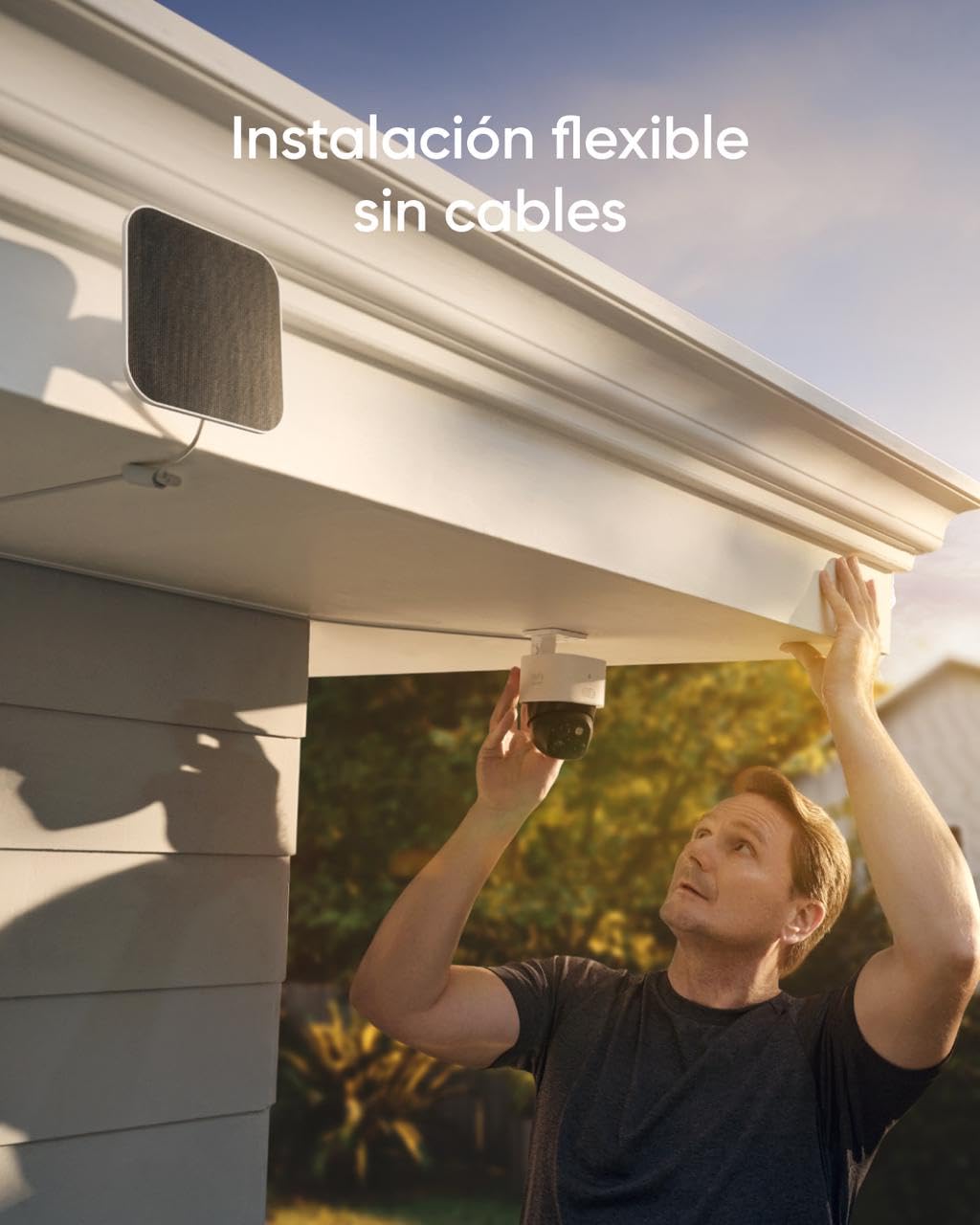 eufy Security SoloCam S340 3K Camara vigilancia WiFi Exterior Solar, Camara vigilancia WiFi Exterior, vigilancia de 360°, Wi-Fi 2,4 GHz, sin cuotas mensuales, Compatible con HomeBase 3