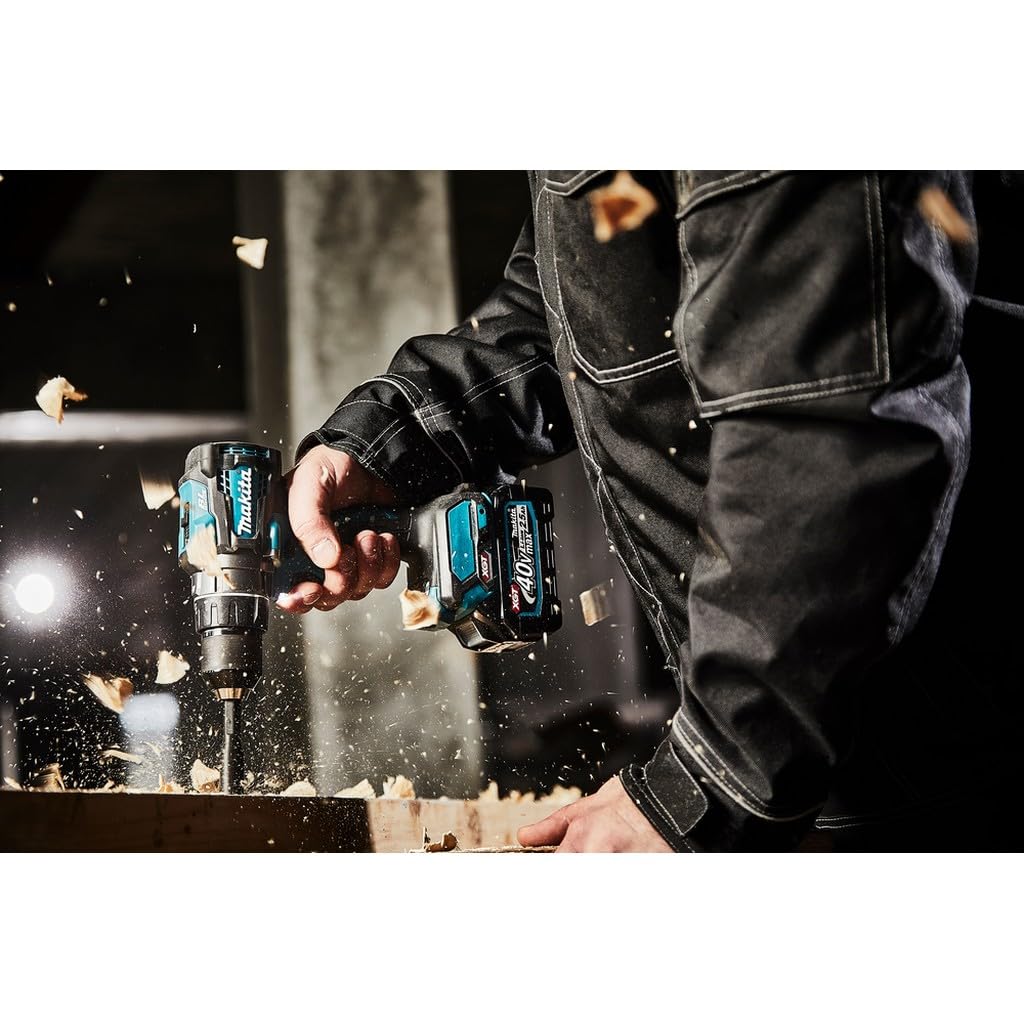 Makita DF001GZ - Taladro atornillador inalámbrico (40 V, máximo (sin batería, sin cargador) Azul Petróleo