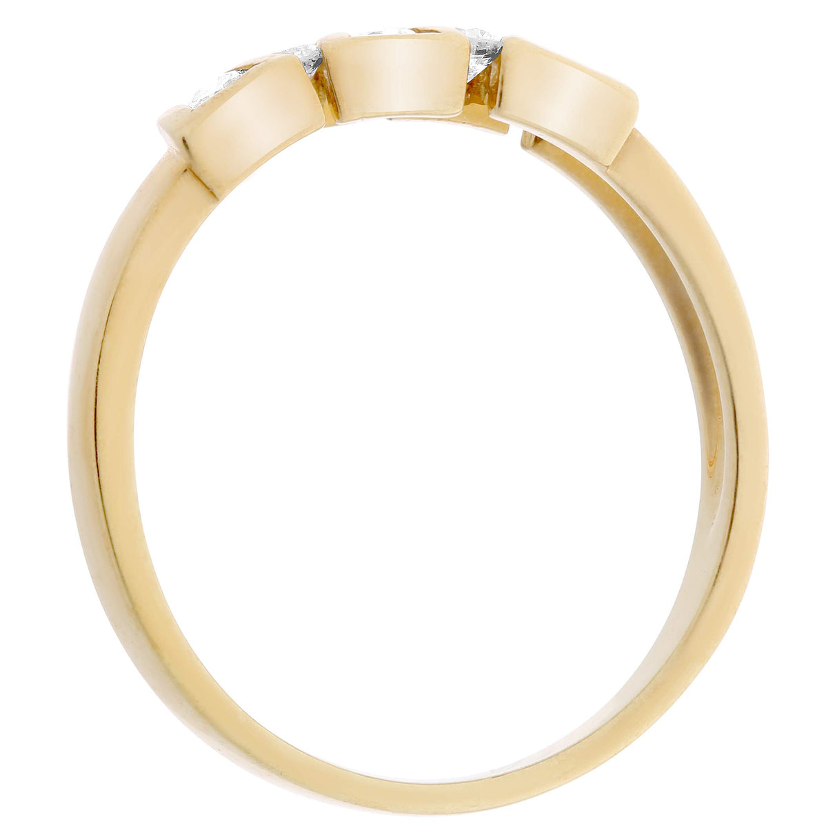 Orphelia Mujer 18 k (750) oro amarillo redondo blanco diamante