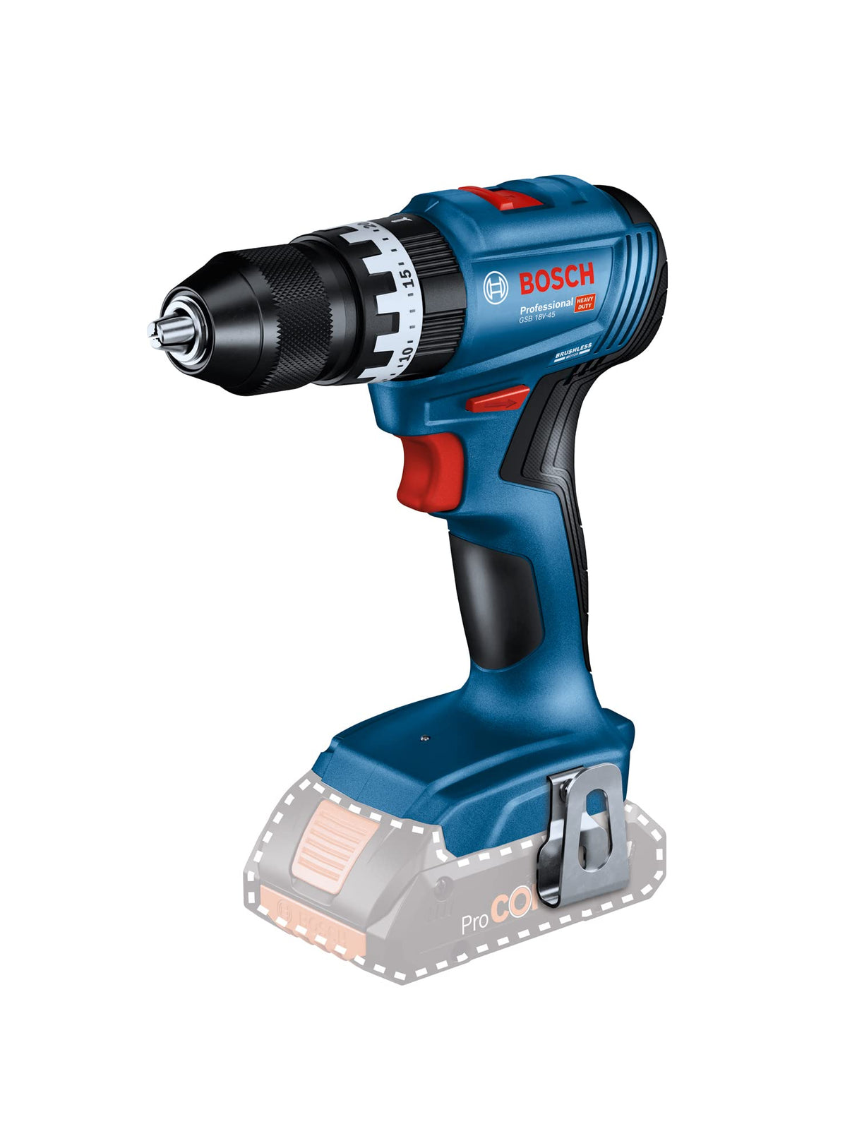 Bosch Professional 18V System GSB 18V-45 + GBH 18V-21 + GWS 18V-7 (125) - Set taladro + martillo + amoladora (3 baterías 4.0Ah, en bolsa) - Amazon Exclusive