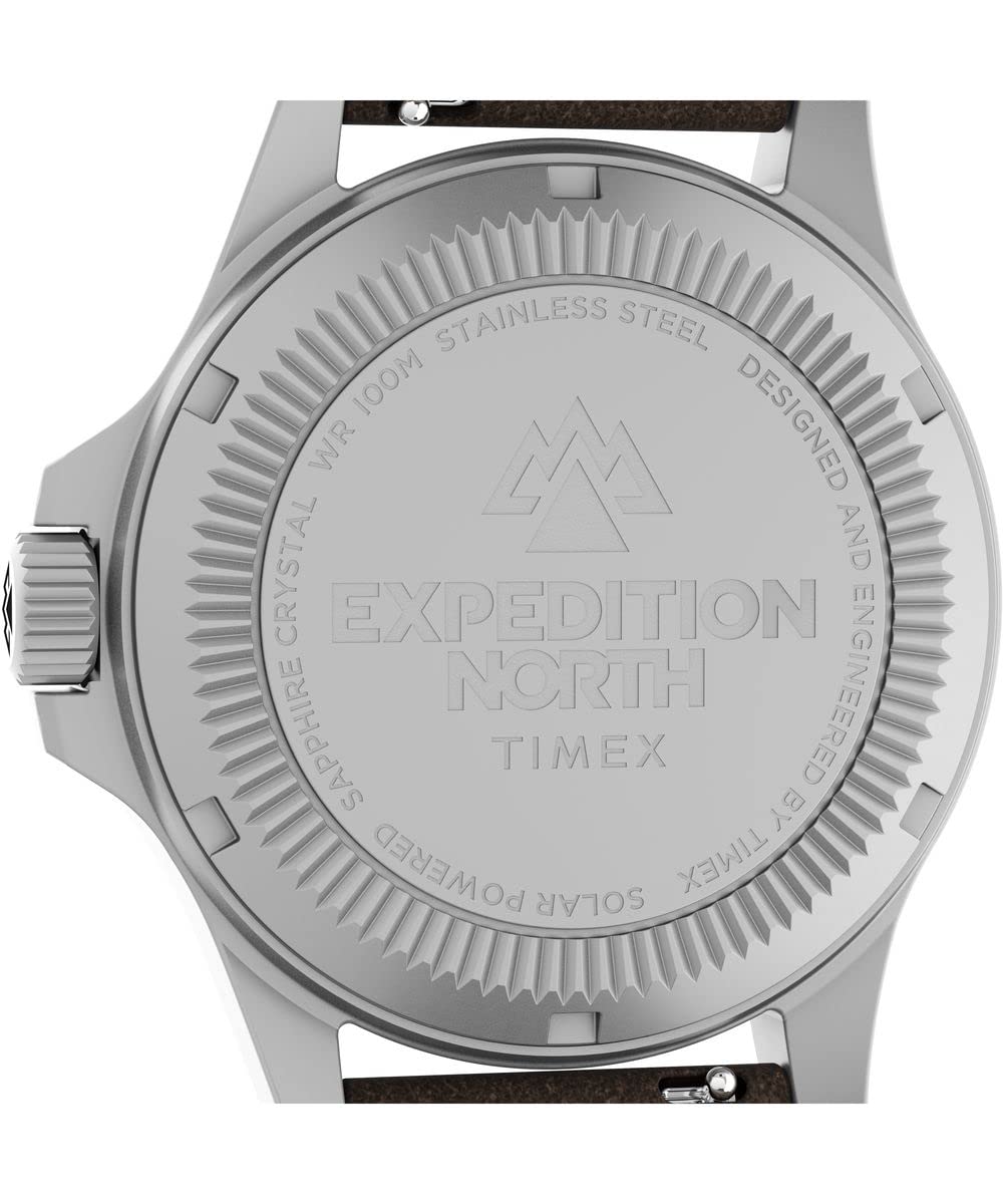 Timex Expedition North - Reloj de 41 mm para hombre, eco-friendly marrón, correa de liberación rápida de dos piezas, esfera negra, caja de acero inoxidable TW2V64100